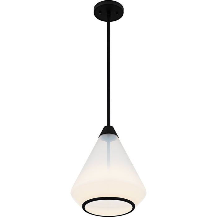 Quoizel QP6750MBK One Light Mini Pendant, Matte Black