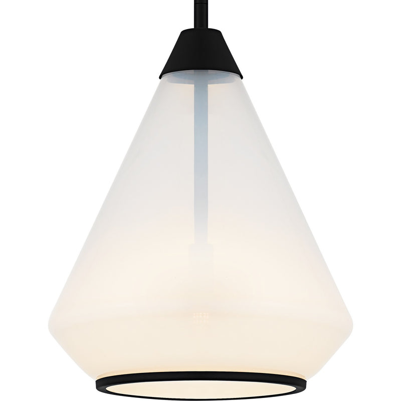 Quoizel QP6750MBK One Light Mini Pendant, Matte Black