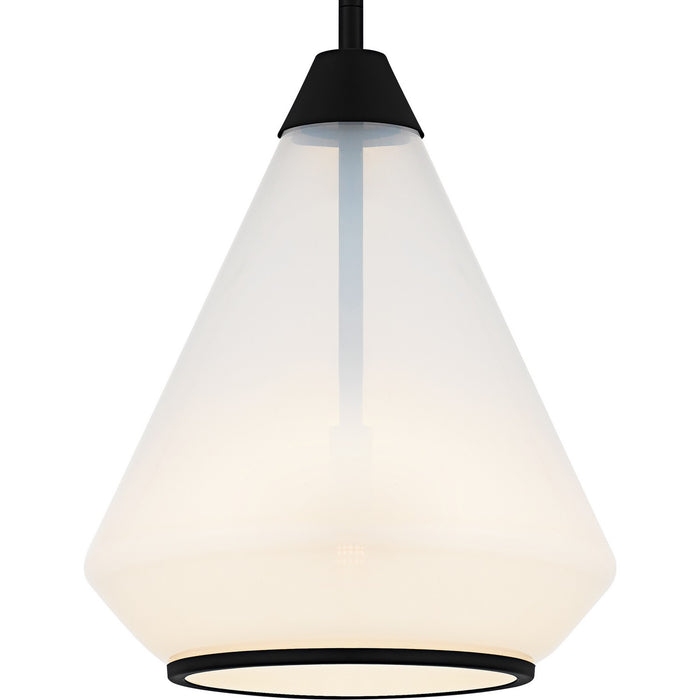 Quoizel QP6750MBK One Light Mini Pendant, Matte Black