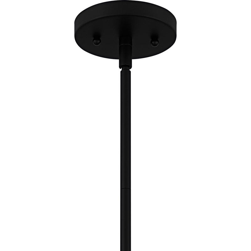 Quoizel QP6750MBK One Light Mini Pendant, Matte Black