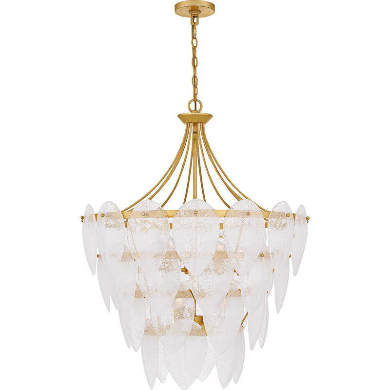 Quoizel QP6766GFL Seven Light Pendant, Gold Leaf