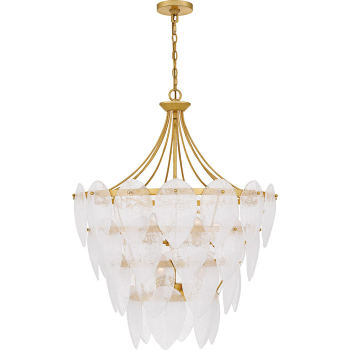 Quoizel QP6766GFL Seven Light Pendant, Gold Leaf