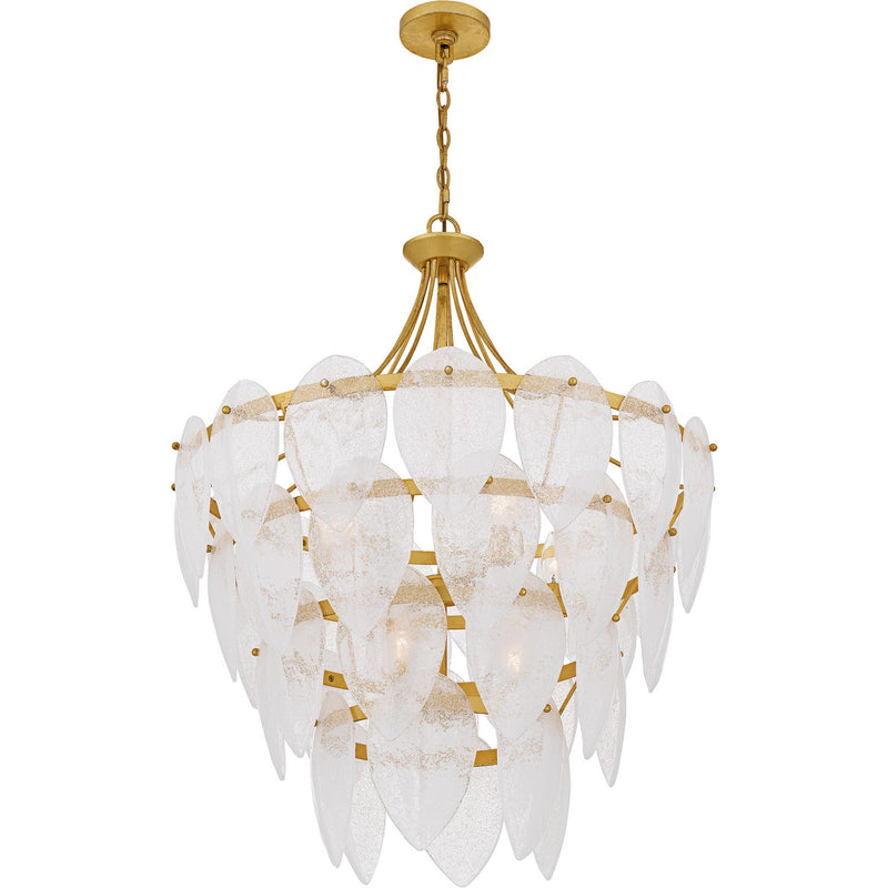 Quoizel QP6766GFL Seven Light Pendant, Gold Leaf