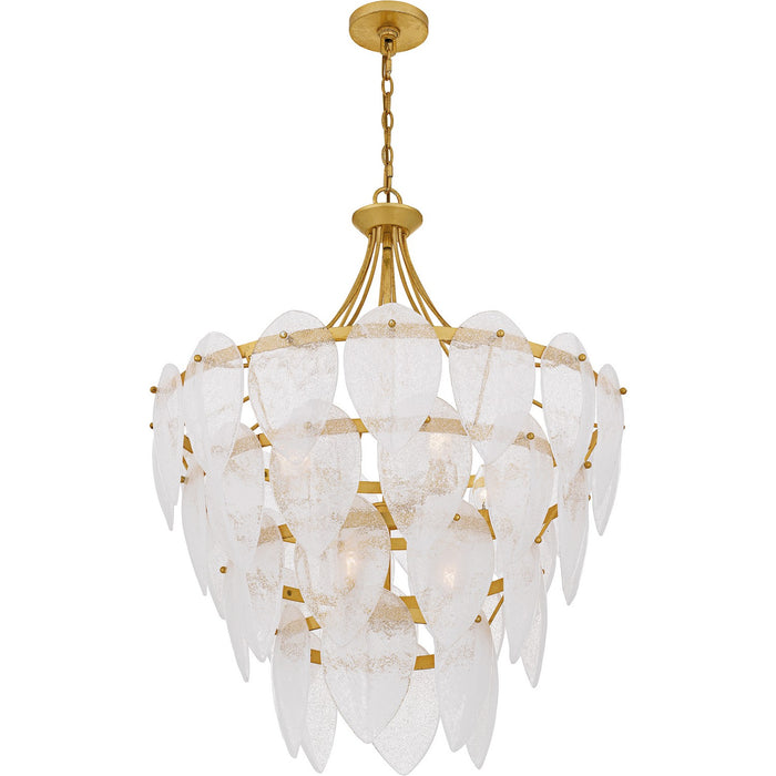 Quoizel QP6766GFL Seven Light Pendant, Gold Leaf
