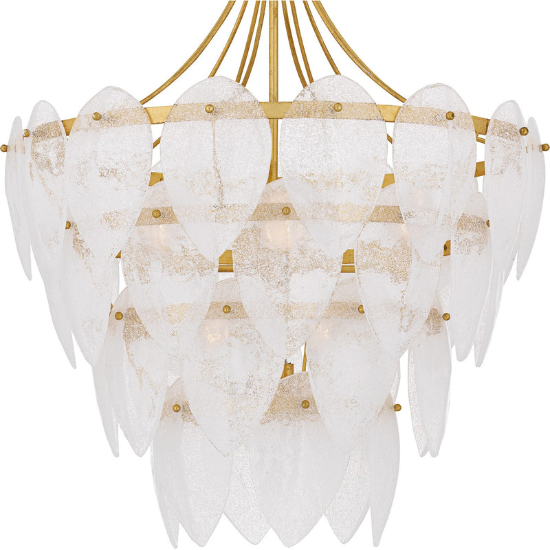 Quoizel QP6766GFL Seven Light Pendant, Gold Leaf