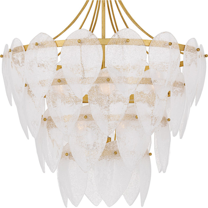 Quoizel QP6766GFL Seven Light Pendant, Gold Leaf