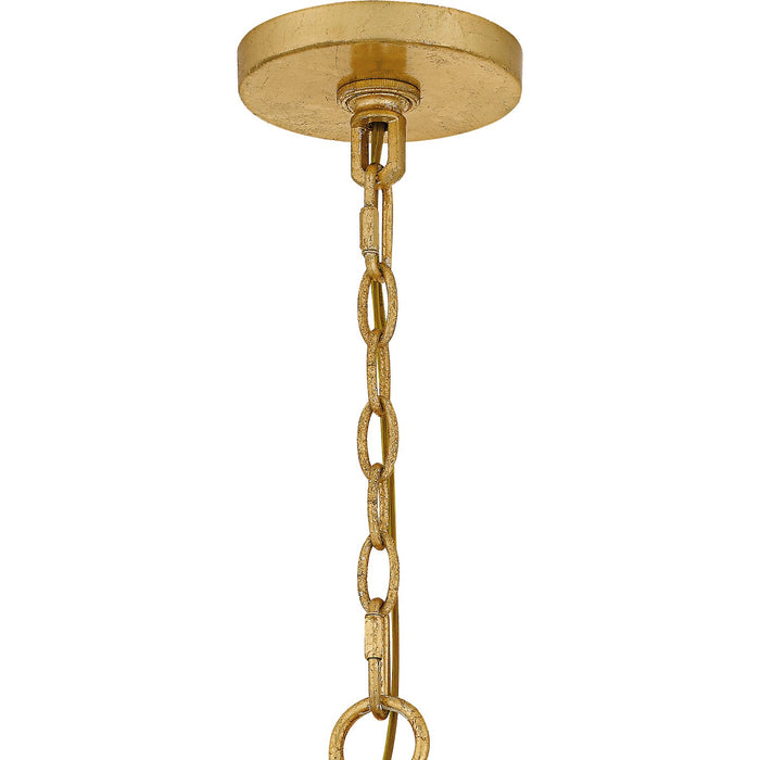 Quoizel QP6766GFL Seven Light Pendant, Gold Leaf