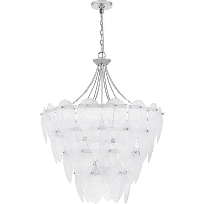 Quoizel QP6766SL Seven Light Pendant, Silver Leaf