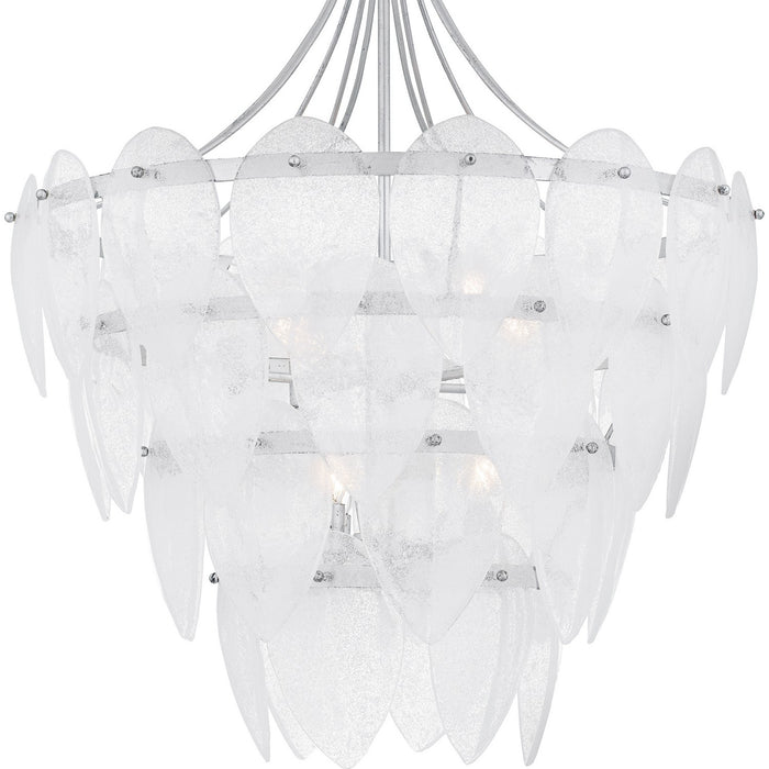 Quoizel QP6766SL Seven Light Pendant, Silver Leaf