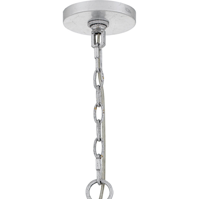 Quoizel QP6766SL Seven Light Pendant, Silver Leaf