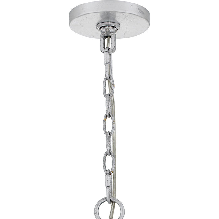 Quoizel QP6766SL Seven Light Pendant, Silver Leaf