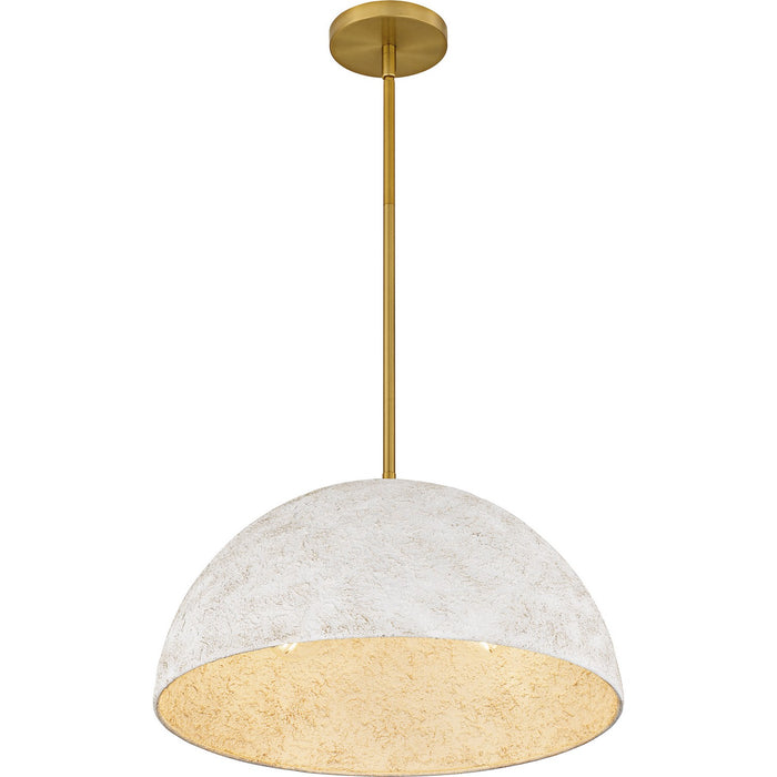 Quoizel QP6768BRG Three Light Pendant, Brushed Gold