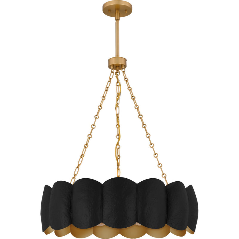 Quoizel QP6794MBK Five Light Pendant, Matte Black