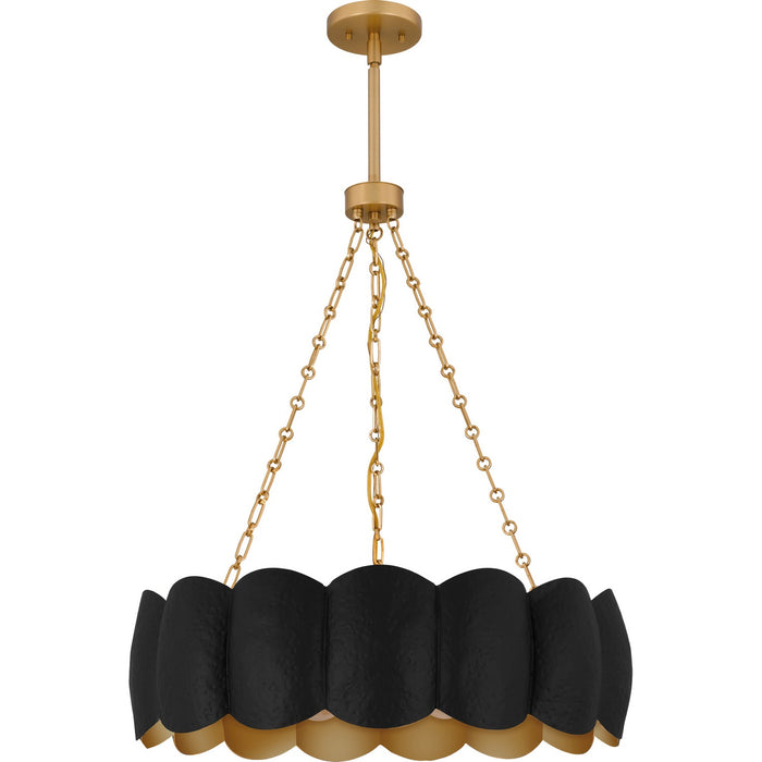 Quoizel QP6794MBK Five Light Pendant, Matte Black