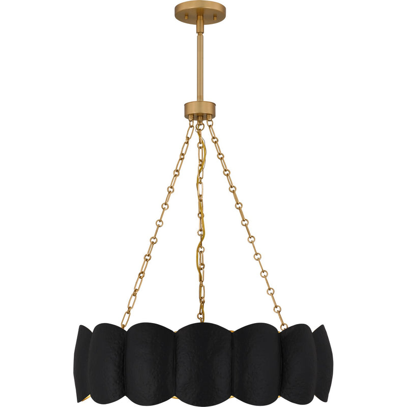 Quoizel QP6794MBK Five Light Pendant, Matte Black