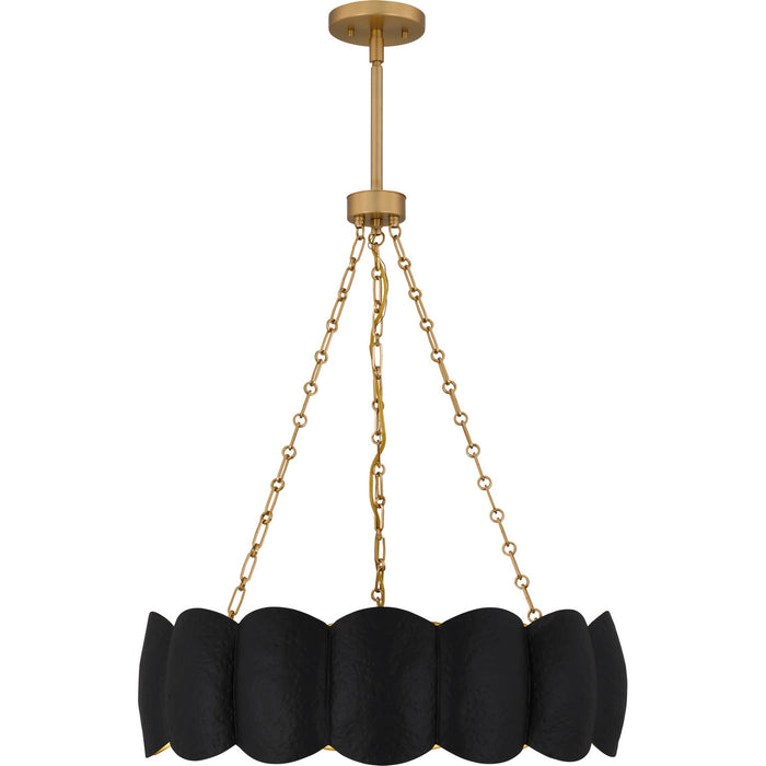 Quoizel QP6794MBK Five Light Pendant, Matte Black
