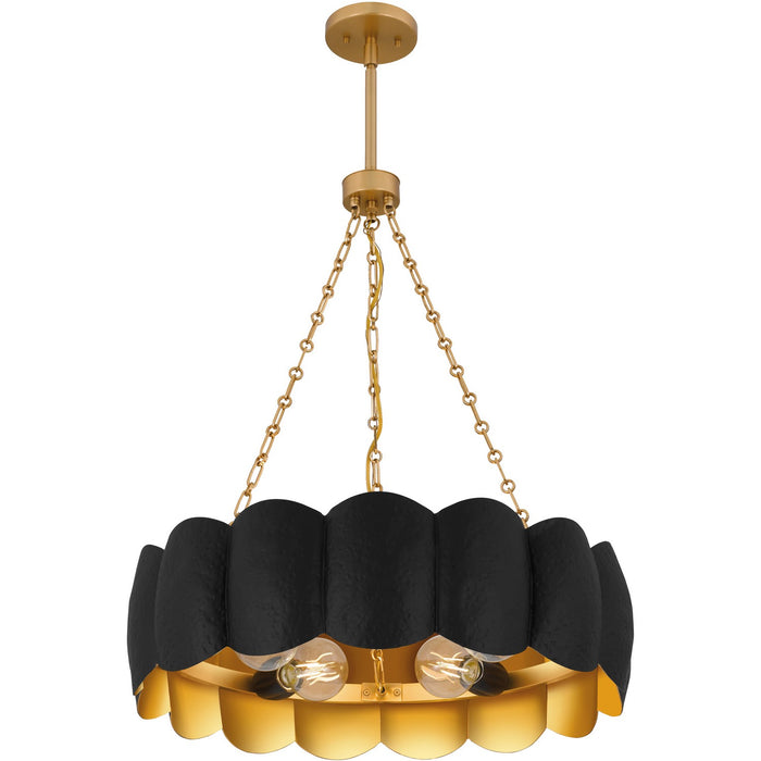 Quoizel QP6794MBK Five Light Pendant, Matte Black