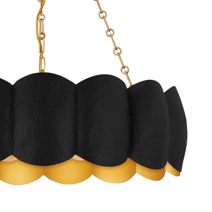 Quoizel QP6794MBK Five Light Pendant, Matte Black