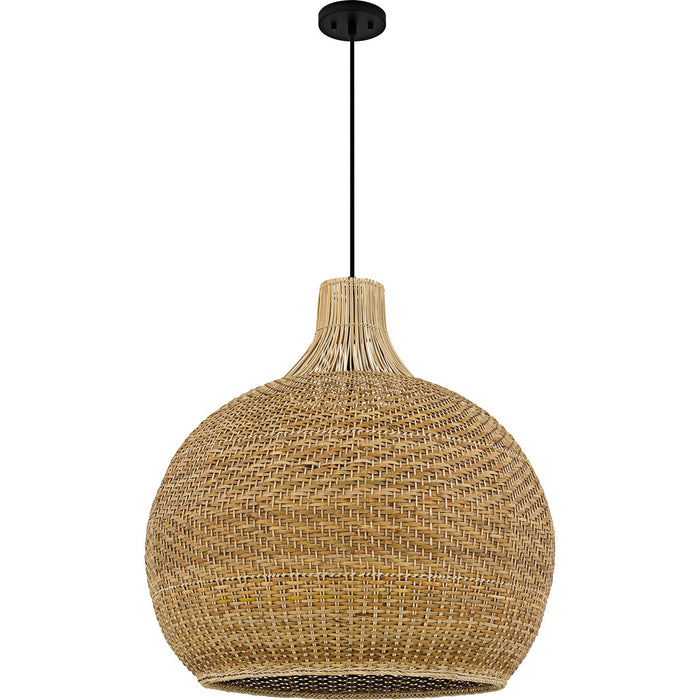 Quoizel QP6796MBK Four Light Pendant, Matte Black