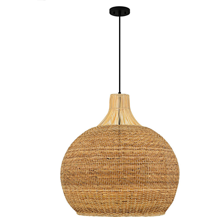 Quoizel QP6796MBK Four Light Pendant, Matte Black