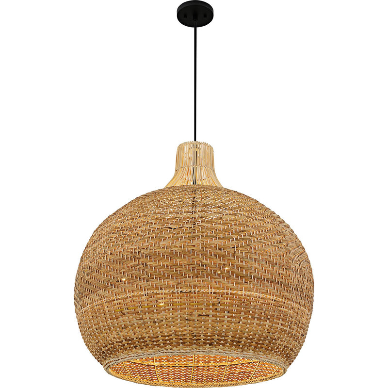 Quoizel QP6796MBK Four Light Pendant, Matte Black