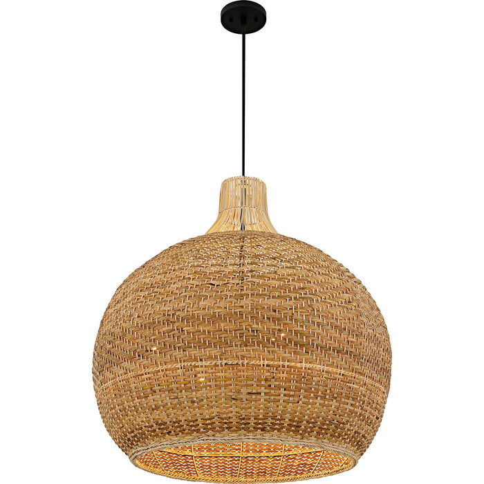 Quoizel QP6796MBK Four Light Pendant, Matte Black