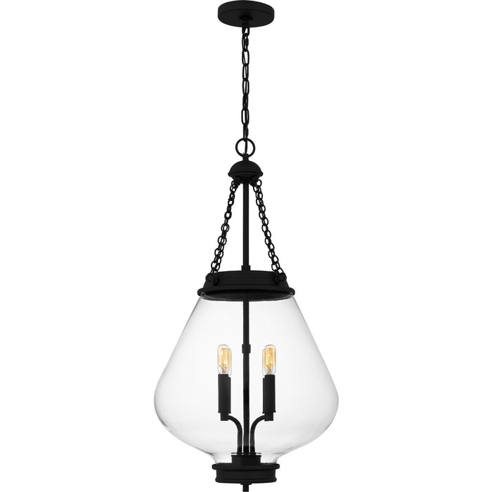 Quoizel QP6803MBK Four Light Pendant, Matte Black