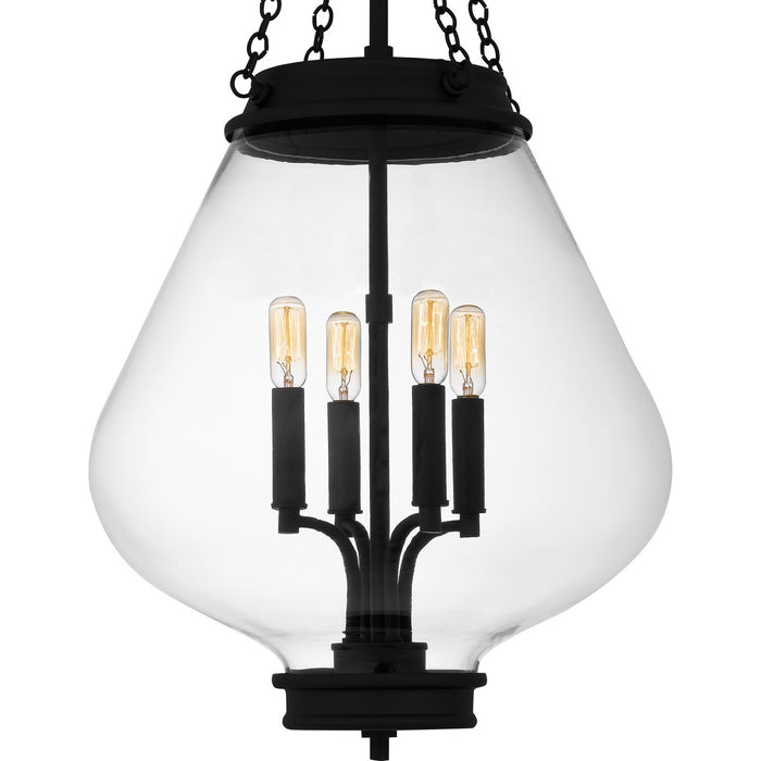 Quoizel QP6803MBK Four Light Pendant, Matte Black