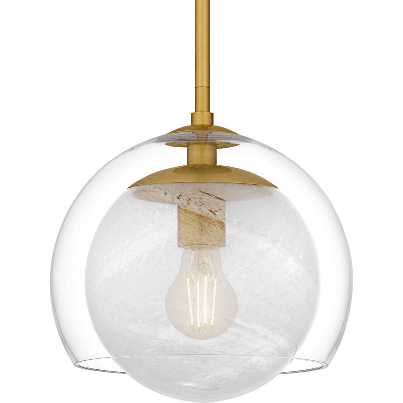 Quoizel QPP6774BRG One Light Mini Pendant, Brushed Gold