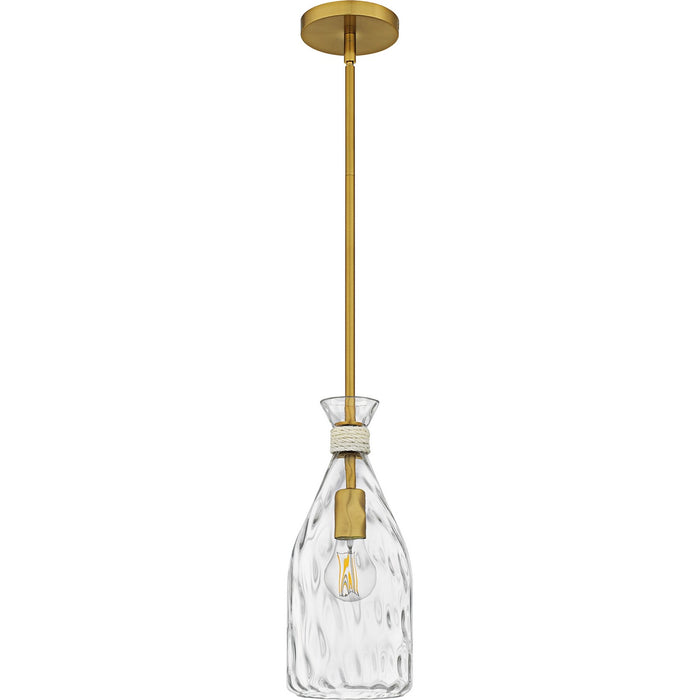 Quoizel QPP6782BRG One Light Mini Pendant, Brushed Gold