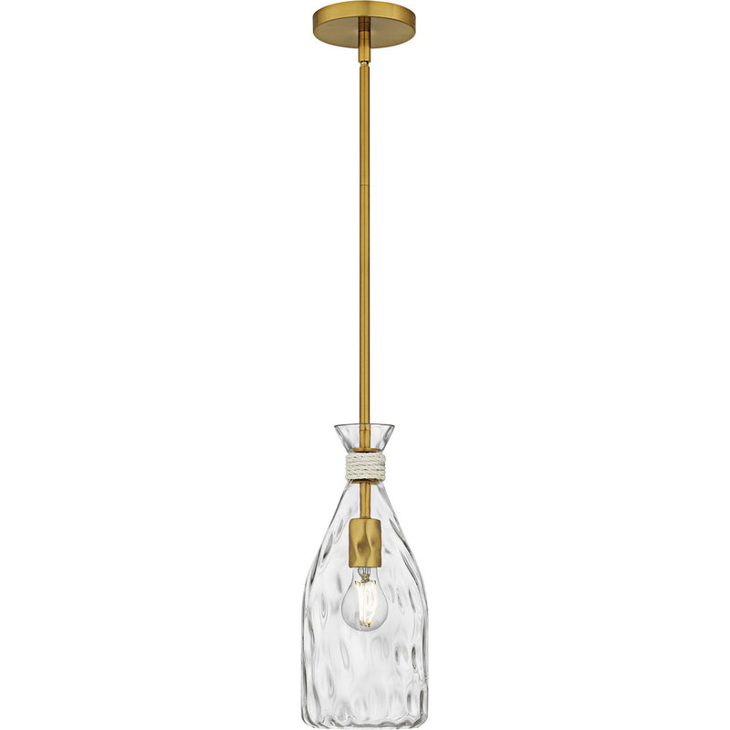 Quoizel QPP6782BRG One Light Mini Pendant, Brushed Gold