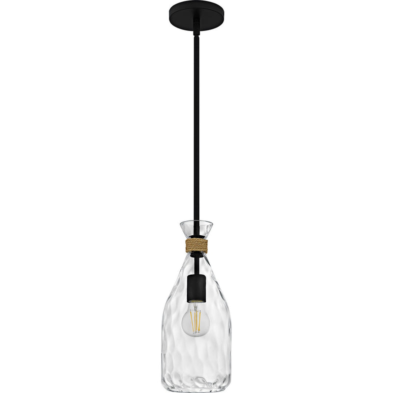 Quoizel QPP6782MBK One Light Mini Pendant, Matte Black