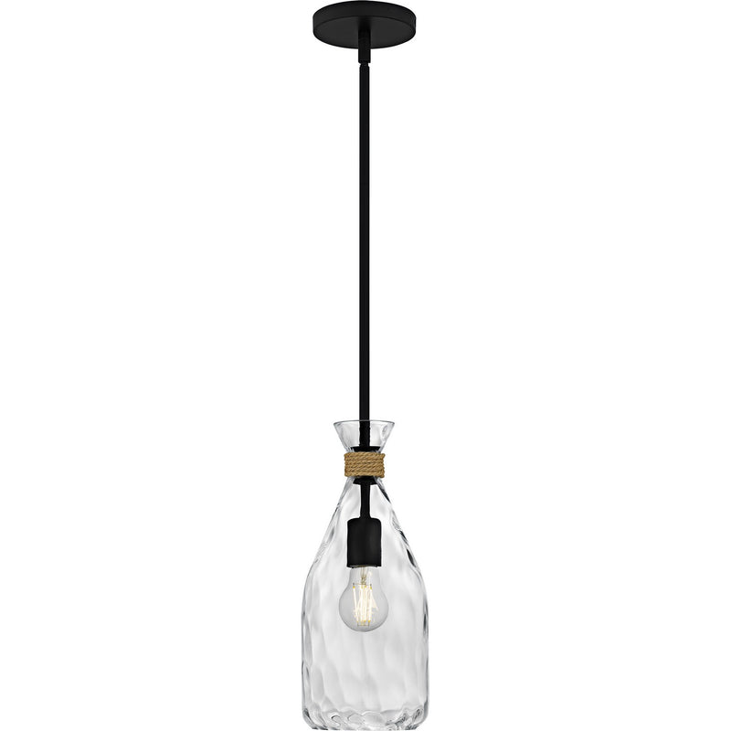 Quoizel QPP6782MBK One Light Mini Pendant, Matte Black