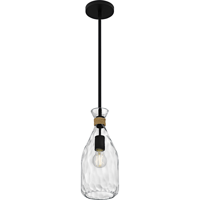 Quoizel QPP6782MBK One Light Mini Pendant, Matte Black