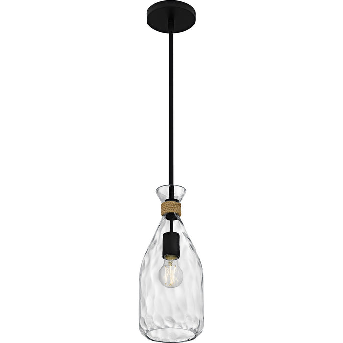Quoizel QPP6782MBK One Light Mini Pendant, Matte Black
