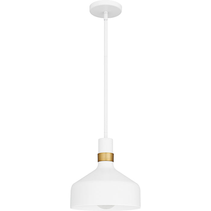 Quoizel QPP6804W One Light Mini Pendant, Matte White