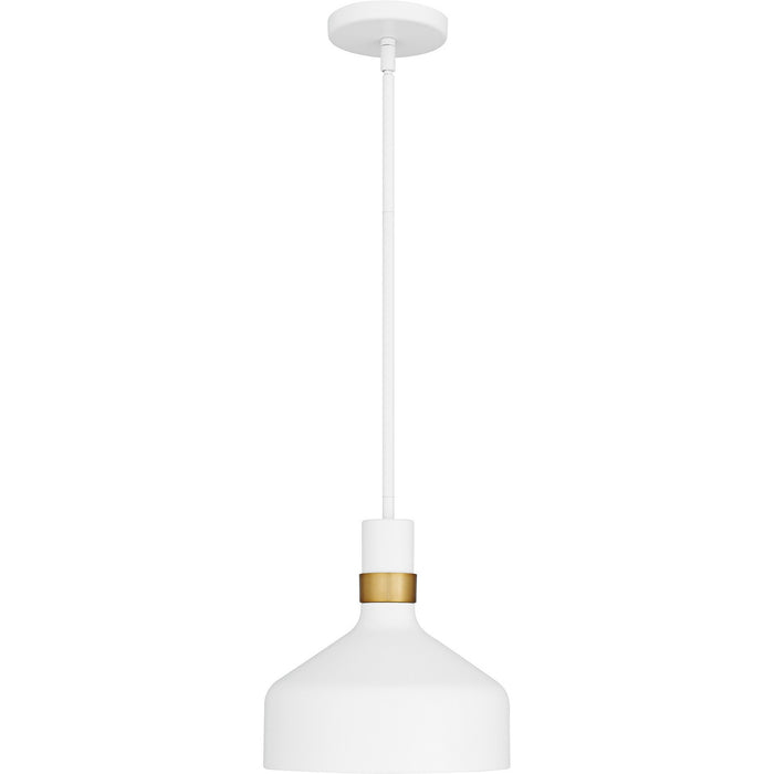 Quoizel QPP6804W One Light Mini Pendant, Matte White