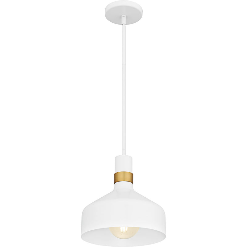 Quoizel QPP6804W One Light Mini Pendant, Matte White