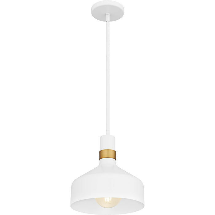 Quoizel QPP6804W One Light Mini Pendant, Matte White