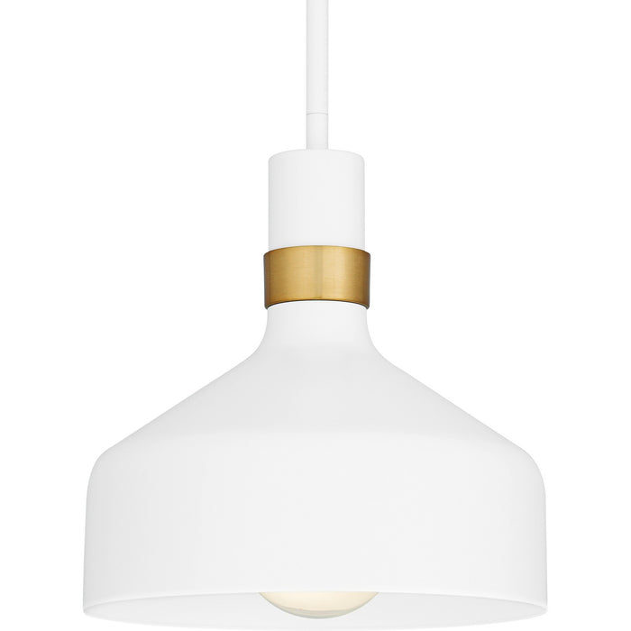 Quoizel QPP6804W One Light Mini Pendant, Matte White