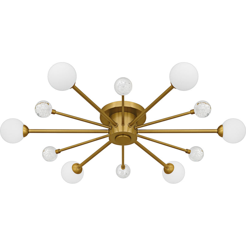 Quoizel QSF6781BRG Six Light Semi-Flush Mount, Brushed Gold
