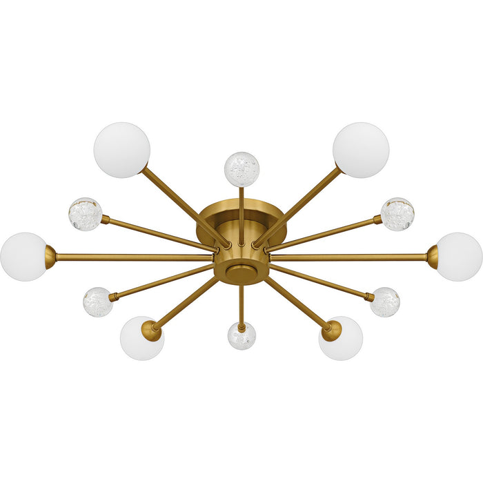 Quoizel QSF6781BRG Six Light Semi-Flush Mount, Brushed Gold
