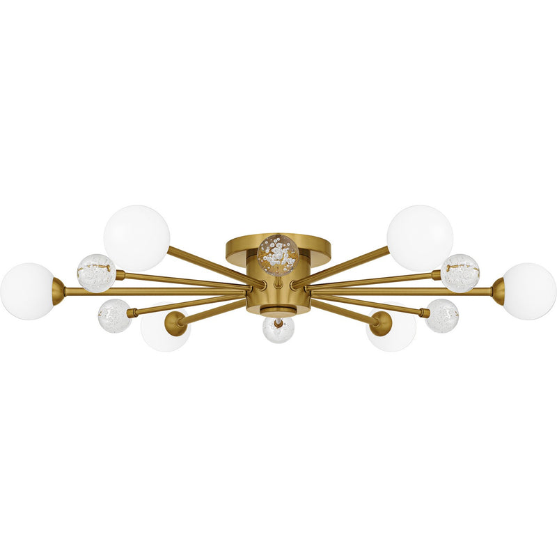 Quoizel QSF6781BRG Six Light Semi-Flush Mount, Brushed Gold