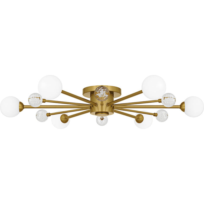 Quoizel QSF6781BRG Six Light Semi-Flush Mount, Brushed Gold