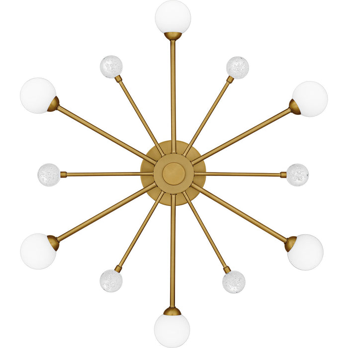 Quoizel QSF6781BRG Six Light Semi-Flush Mount, Brushed Gold