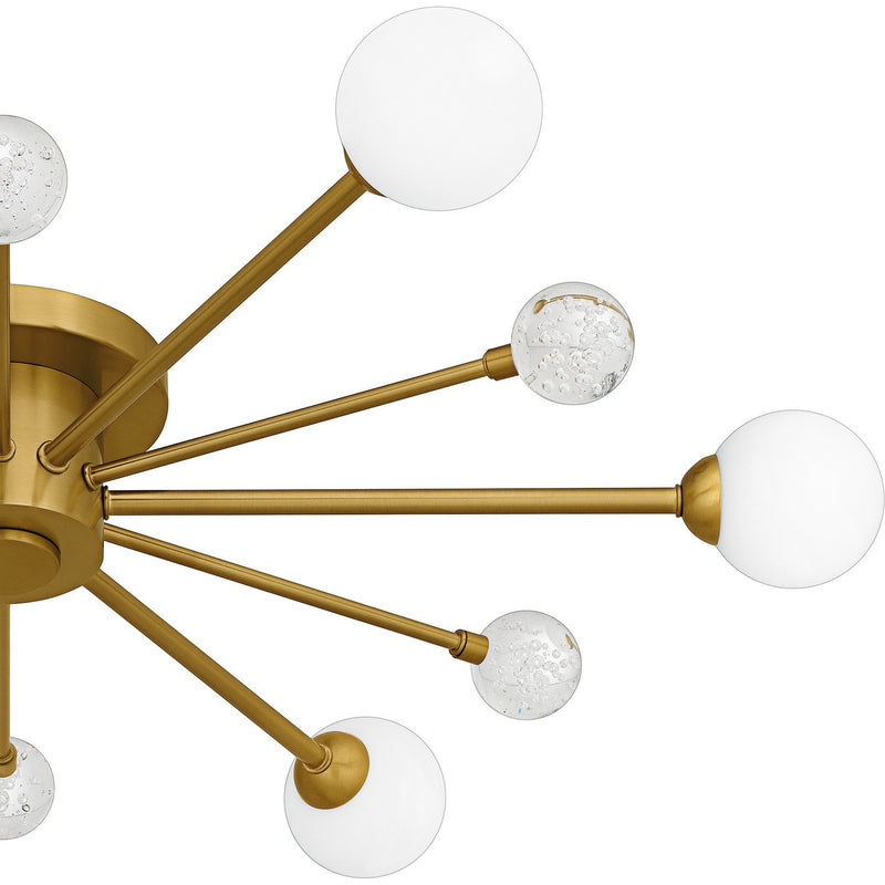 Quoizel QSF6781BRG Six Light Semi-Flush Mount, Brushed Gold