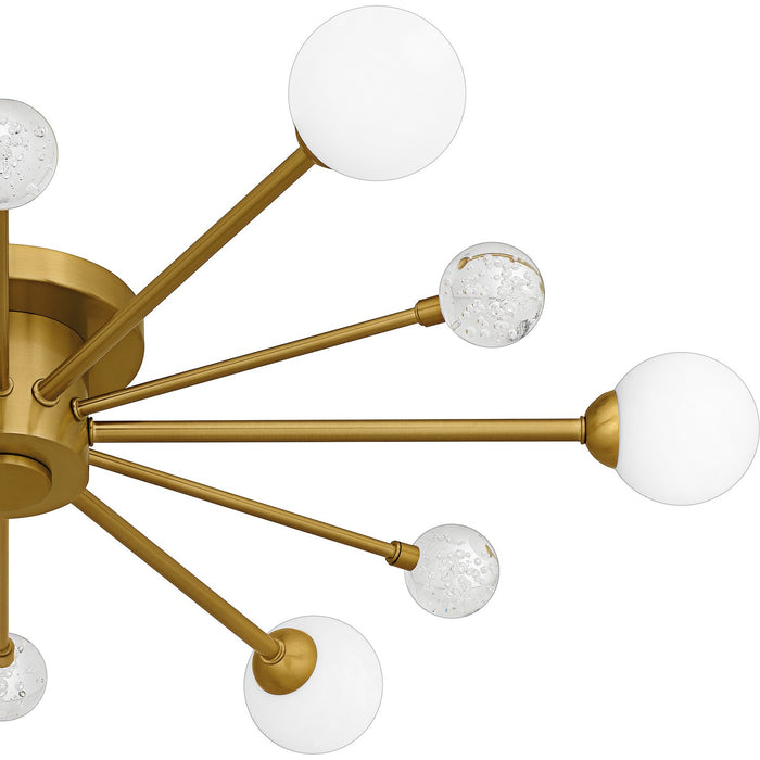 Quoizel QSF6781BRG Six Light Semi-Flush Mount, Brushed Gold
