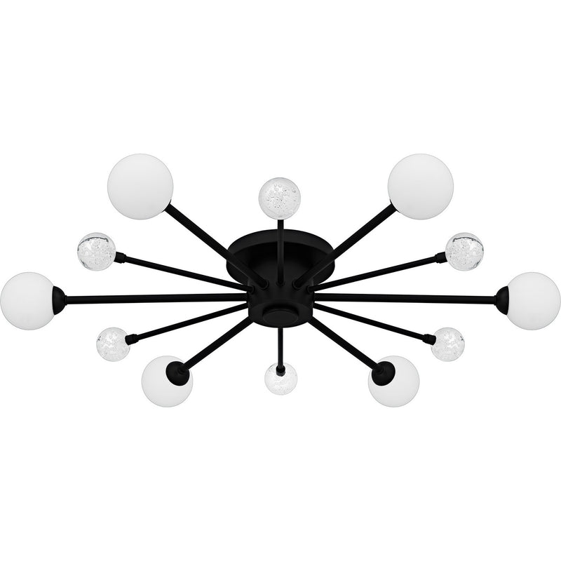 Quoizel QSF6781MBK Six Light Semi-Flush Mount, Matte Black