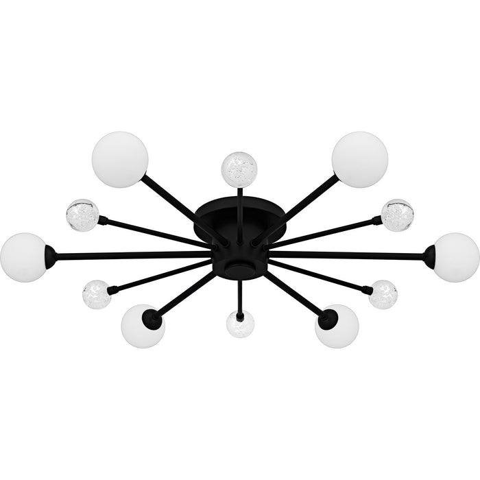 Quoizel QSF6781MBK Six Light Semi-Flush Mount, Matte Black