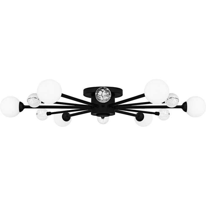 Quoizel QSF6781MBK Six Light Semi-Flush Mount, Matte Black